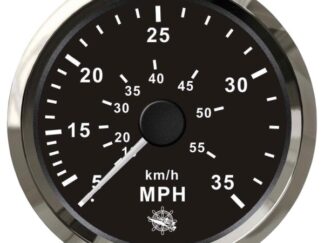 Spidometro Pitot 0-35 MPH nero/lucida 27.326.08 Osculati