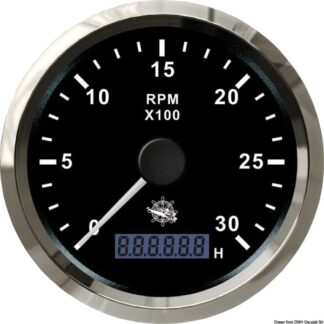 Contagiri 0-3000 RPM bianco/lucida 27.327.01 Osculati