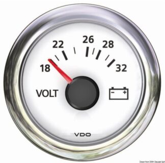 Voltmetro 18/32 V bianco 27.487.01 VDO Marine