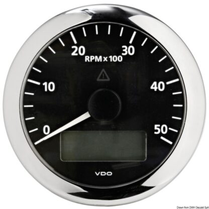 Contagiri 5000 RPM nero 27.580.02 VDO Marine