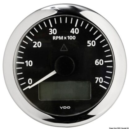 Contagiri 7000 RPM nero 27.580.04 VDO Marine