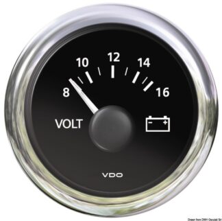 Voltmetro 8/16 V nero 27.586.01 VDO Marine