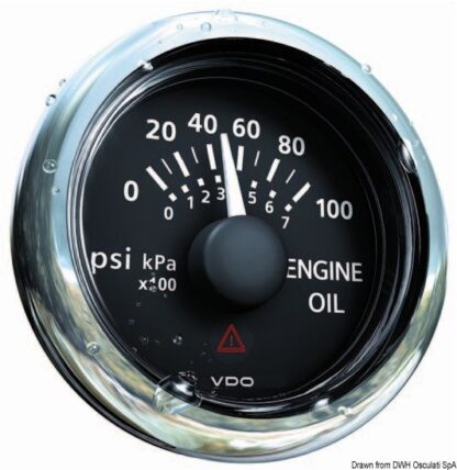 Pressione olio 5 bar/80 psi nero 27.591.01 VDO Marine