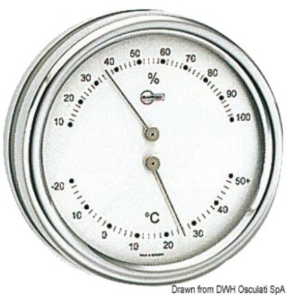 Termo/igrometro Barigo Orion quadrante argento 28.083.90 Barigo