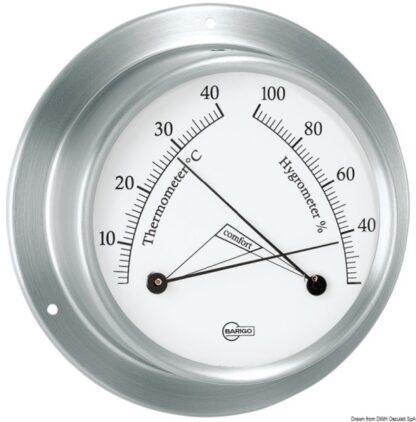 Igro/termometro Barigo Sky satinato/bianco 28.985.01 Barigo