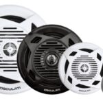 Coppia di casse a doppio cono 3'' 2x20 W bianche 29.741.01 Osculati