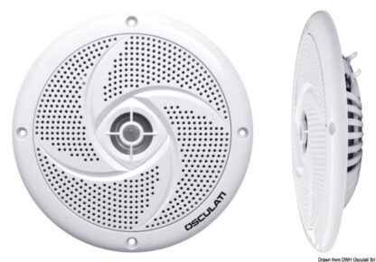 Coppia di casse stereo ultra piatte doppio cono bianche 6,5" 29.742.05 Osculati
