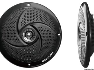 Coppia di casse stereo ultra piatte doppio cono nere 6,5" 29.742.06 Osculati