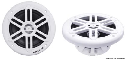 Coppia di casse stereo doppio cono bianche 5,25" - 2X80W 29.743.01 Osculati