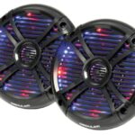 Coppia di casse a due vie con LED RGB progr. 5,25'' nere 29.747.02 Osculati