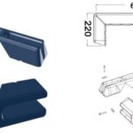 Protezione per pontile 640 + 220 mm blu 33.519.11 Osculati