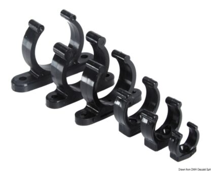 Clip nera plastica pesante 35 mm 34.355.00 Osculati