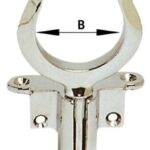 Scalmo ottone cromato abbattibile 12 x 50 mm 34.433.00 0