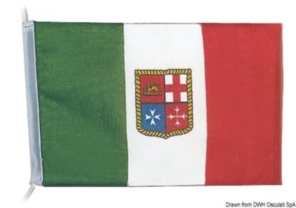 Bandiera poliestere Italia 30 x 45 cm 35.459.02 Osculati