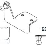 Piastr.squadra sbalzo sfera DX 38.013.19 Osculati