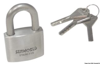 Lucchetto inox arco 30 mm 38.025.30 Osculati