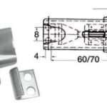 Chiusura a leva regol. 70x25mm 38.241.00 Osculati