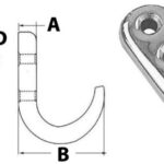 Gancio inox Aisi 316 lucidato 38.301.09 Osculati