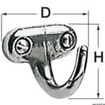 Gancetto inox 25x25 mm 38.313.50 Osculati