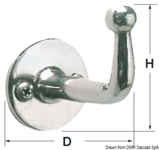 Gancetto inox 66x36 mm 38.313.80 Osculati