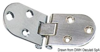 Cerniera a filo inox 84x30 mm 38.440.06 Osculati