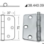 Cerniera inox 74x75 mm 38.440.09 Osculati