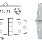 Cerniera inox 152x76 mm 38.440.11 Osculati