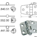 Cerniera nodo rovesciato 55x37 mm 38.441.50 Osculati