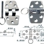 Cerniera nodo sporgente 72x38,5 mm 38.441.51 Osculati