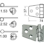 Cerniera nodo rovesciato 74x37 mm 38.441.52 Osculati