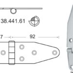 Cerniera nodo rovesc. 129x40 mm 38.441.61 Osculati