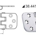 Cerniera inox rovesciata 70x39 mm 38.441.76 Osculati