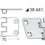 Cerniera inox rovesciata 70x38,1 mm 38.441.78 Osculati