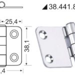 Cerniera nodo sporgente 60,4x38,1 mm 38.441.80 Osculati
