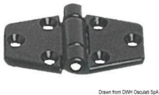 Cerniera nylon mm 65x40 nera 38.823.30 Osculati