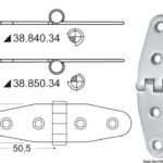 Cerniera inox 101x27 mm 38.840.34 Osculati