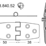 Cerniere inox 88x38 mm 38.840.52 Osculati