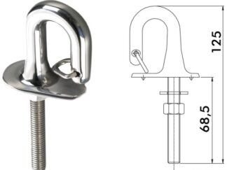 Osculati 39.147.00 Gancio Sci Inox