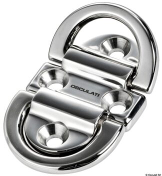 Pad eye 75x126 mm doppio anello 10 mm BL 12000 kg 39.871.03 Osculati