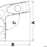 Passacavo angolare a rulli 100° 40.209.00 Osculati