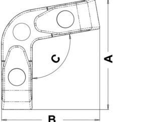 Passacavo angolare a rulli 100° 40.209.00 Osculati