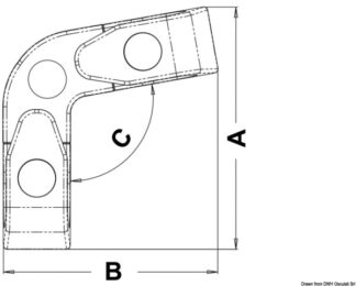 Passacavo angolare a rulli 100° 40.209.00 Osculati
