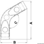 Passacavo angolare a rulli 120° 40.209.20 Osculati