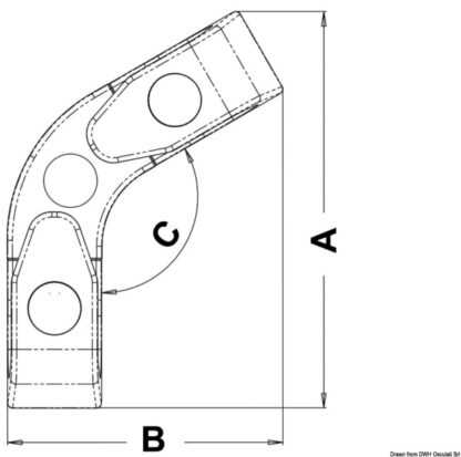 Passacavo angolare a rulli 120° 40.209.20 Osculati
