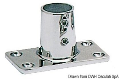 Base inox diritta quadra 25 mm 41.113.25 Osculati