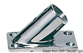 Base rettangolare inox 45° 22 mm 41.165.00 Osculati