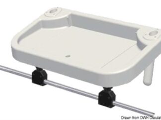 Vassoio per tubi pulpito Ø25 mm 850x460 mm 41.168.19 Osculati