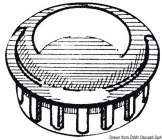 Cappuccio terminale ABS cromato 22 mm 41.210.07 Osculati