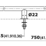 Corrimano inox 915 mm 41.910.36 Osculati