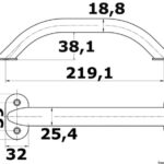 Handrail 8-5/8" (oval bracket) ss304 41.911.09 Osculati